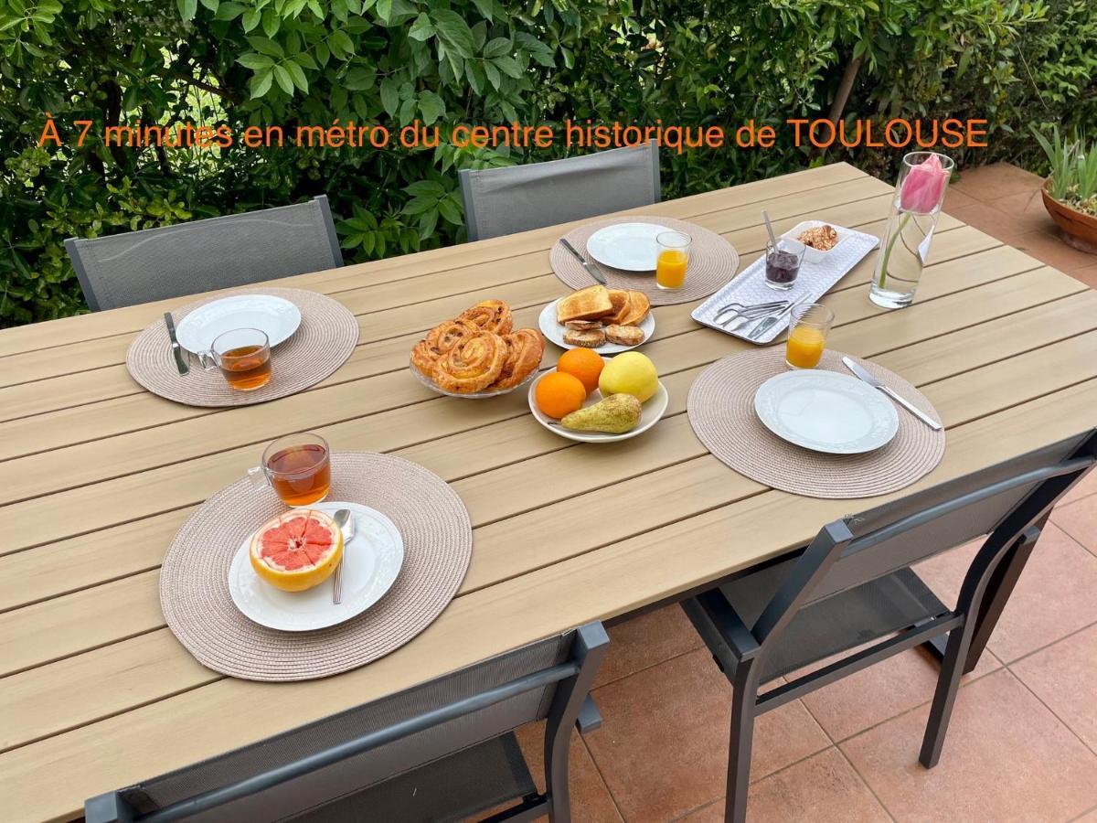 50 M2 T2 Au Calme, Lumineux, Confortable, Cosy, Climatise, Privatif Avec Parking Gratuit Et Terrasse Тулуза Екстер'єр фото